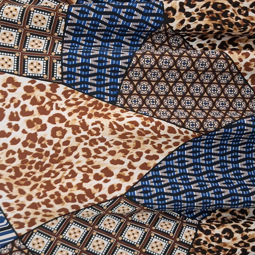 Cato Multicolor V-Neck Patchwork Soft & Stretchy … - image 6